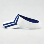 Visor Caps Blue & White Striped 3D BF Embroidery Adjustable Empty Top Cap Uv Protection Side Panel Embroidered Sun Visor Golf Hat