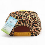 Flat Brim Caps Yellow BF 3D Embroidered Leopard Print Spliced Flat Brim Baseball Cap Unisex Hip-Hop Streetwear Adjustable Snapback Hat