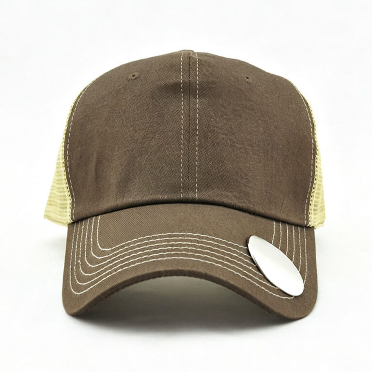 Trucker Caps Brown Built-in Bottle Opener Outdoor Trucker Hat Camping Fishing Party Brim Adjustable Mesh Baseball Cap for Men