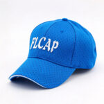 Sports Caps White Piping 3D Embroidery Adjustable Sandwich Brim Mesh Baseball Cap Breathable Perforated Outdoor Golf Running Sport Hat