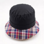 Bucket Hats Classic Tartan Reversible Plaid Bucket Cap Check Print Double Sided Wide Brim Fisherman Hat
